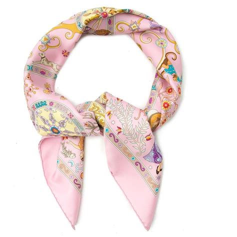 pink hermes scarf for women